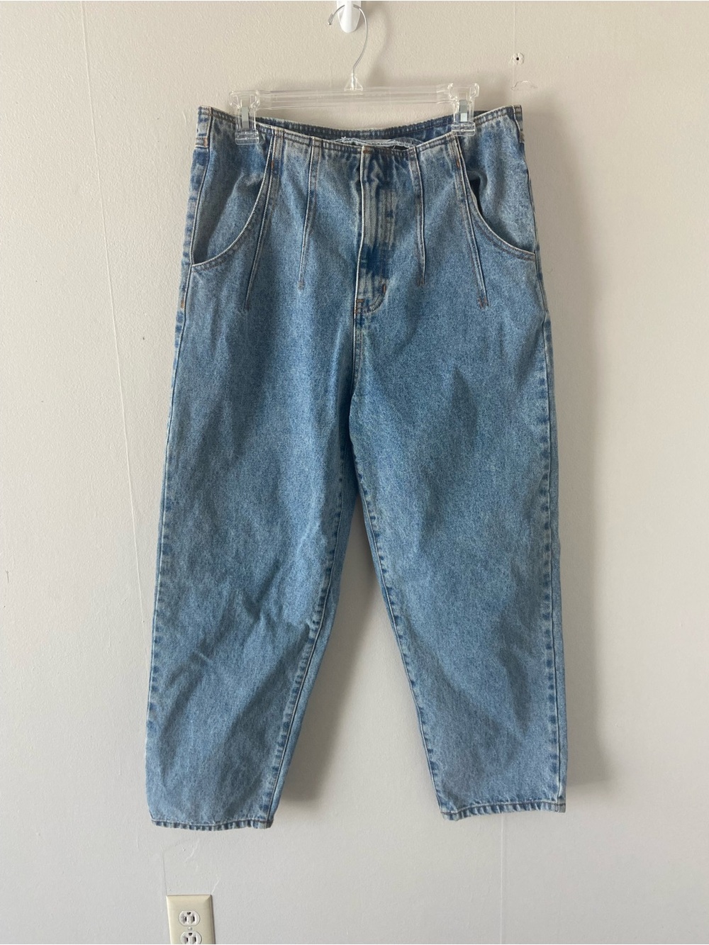 ASTR the label high rise 90s mom jeans xl light wash tapered leg wide thigh